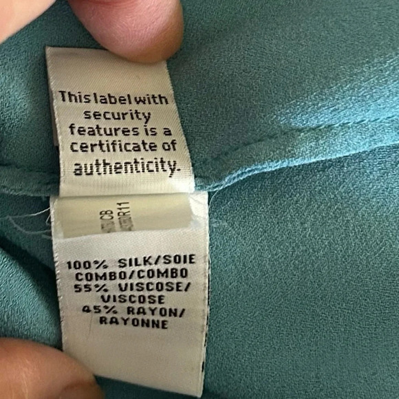 Diane Von Furstenberg Tricolor Short Sleeve Oversized Shirt Dress size P silk - Picture 6 of 8